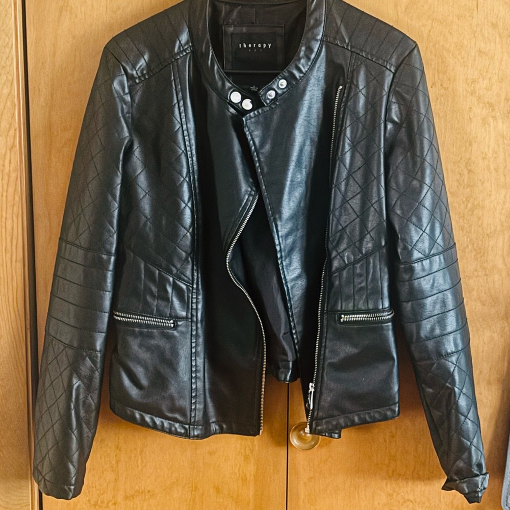 Black Faux Leather Jacket